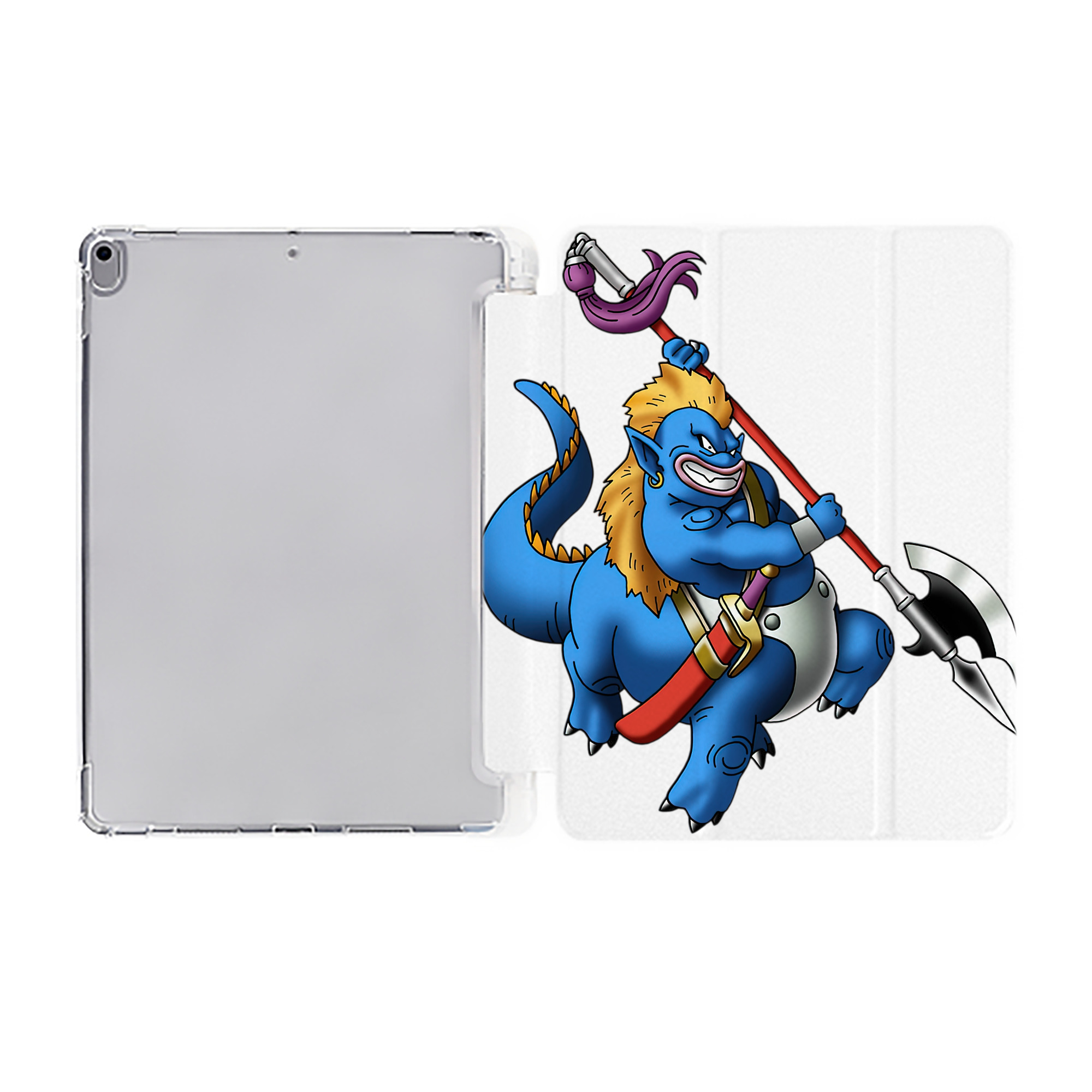 （画像用） ドラゴンクエスト Doragon Kuesuto Dragon Quest IPad ケース ペン収納付き 三つ折りスタンド PUレザー×シリコン 対応機種9.5/10.5/10.9インチ